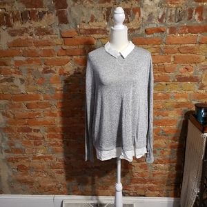 BNWT Long-sleeved Peter Pan collared tunic sweater